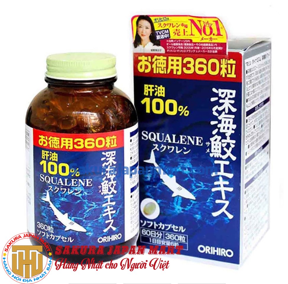 Sụn Vi Cá Mập Squalene Orihiro Nhật Bản, 360 viên